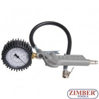 Пистолет с манометър за напомпване на гуми, тариран 0-10 bar-BGS