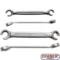 Double Ring Spanner Set, open Type | 10 x 11 / 12 x 13 mm | 2 pcs. (1755) - BGS technic.