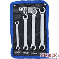 Double Ring Spanner Set, open Type | Inch Sizes | 4 pcs. - 1782 - BGS technic