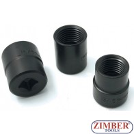 Emergency Lug Nut Remover Socket , 3-Pcs - ZR-36NREL03- ZIMBER-TOOLS