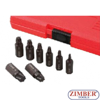 Schraubenausdreher-Satz für defektes 8-tlg. Torx-Plus - ZR-36TPES8 - ZIMBER TOOLS