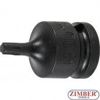 Kraft-Bit-Einsatz | Antrieb Innenvierkant 12,5 mm (1/2") | T-Profil (für Torx) T30 - 5486-T30 -  BGS technic.