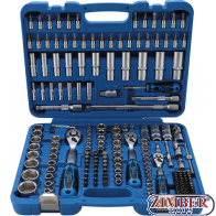 Steckschlüssel-Satz Sechskant | Antrieb 6,3 mm (1/4") / 10 mm (3/8") / 12,5 mm (1/2") 192-tlg -2243  - BGS technic