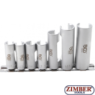 Spezial-Steckschlüssel-Einsatz-Satz, geschlitzt | Antrieb Innenvierkant 10 mm (3/8") | SW 10 - 19 mm | 7-tlg. - 1105 -  BGS technic.