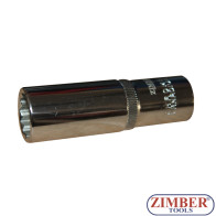 1/2" Dr. Deep Socket 15mm - 12pt, ZR-03DS415B - ZIMBER-TOOLS