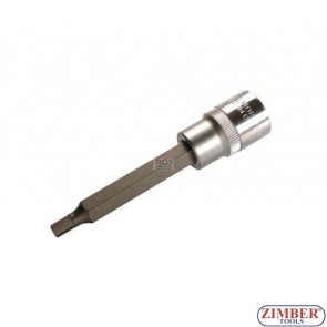 1/2" Hex socket bit 100mmL 5mm (ZB-4260) - BGS