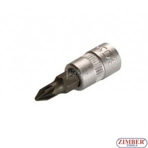 1/4" Pozidriv socket bit 32mmL PZ.0, (ZB-2505) - BGS
