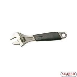 Adjustable Wrench, Soft Rubber Handle, 8" 200mm. (1441) - BGS technic