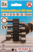 Steckschlüssel-Bit-Satz | Antrieb Außensechskant 6,3 mm (1/4") | SW 5 - 13 mm | 8-tlg. - 67308 - Bgs technic.